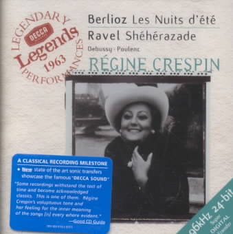 Berlioz: Les Nuits D'ete / Ravel: Sheherazade / Debussy / Poulenc cover