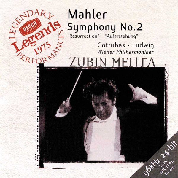 Mahler: Symphony No. 2 / Mehta, Vienna Philharmonic Orchestra cover