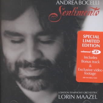 Sentimento: Andrea Bocelli with Lorin Maazel and the London Symphony Orchestra [Limited Edition w/ Bonus Track] cover