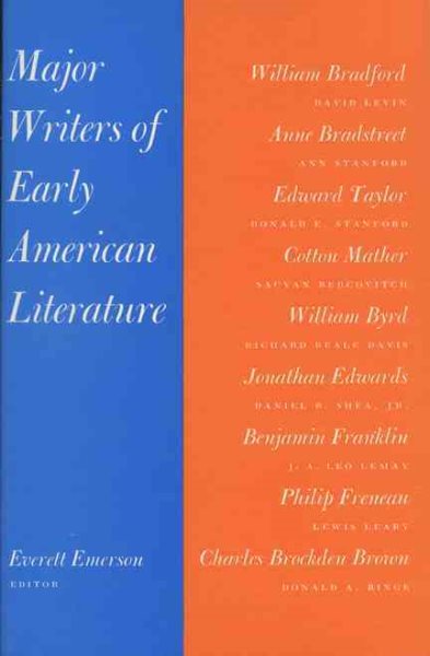 Major Writers of Early American Literature cover