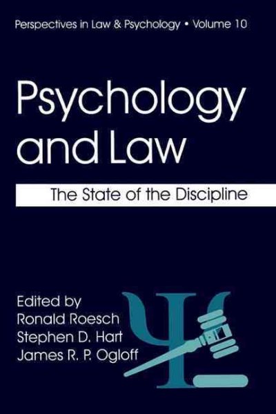 Psychology and Law: The State of the Discipline (Perspectives in Law & Psychology) cover