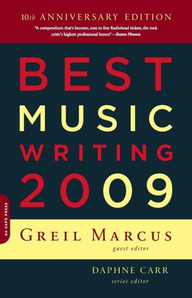 Best Music Writing 2009 cover