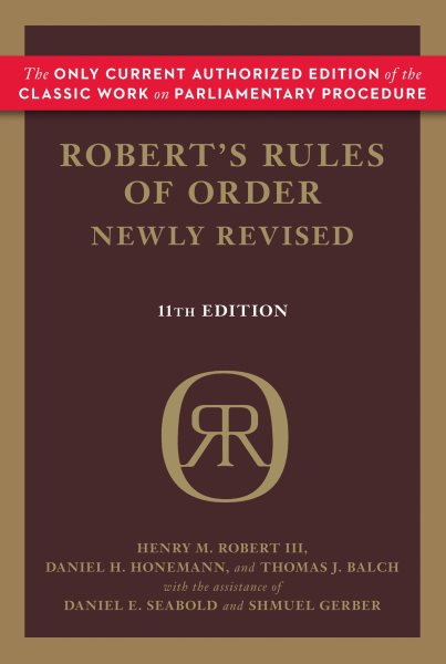Robert's Rules of Order Newly Revised cover