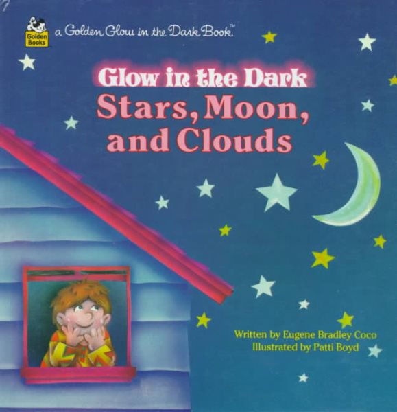 Stars, Moon, Clouds (Golden Glow in the Dark Book) cover