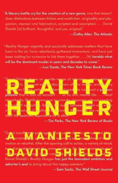Reality Hunger: A Manifesto cover
