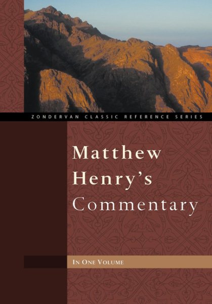 Matthew Henry's Commentary One Volume cover