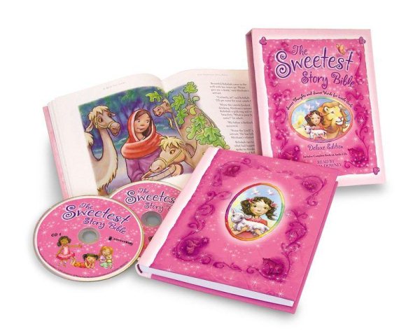The Sweetest Story Bible Deluxe Edition: Sweet Thoughts and Sweet Words for Little Girls; With CDs cover