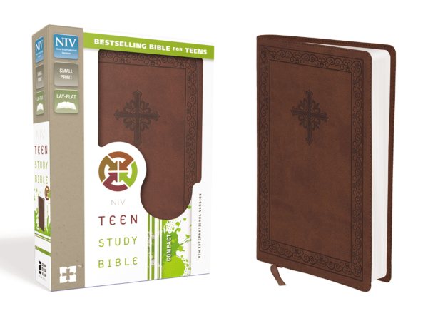 NIV, Teen Study Bible, Compact, Leathersoft, Brown cover