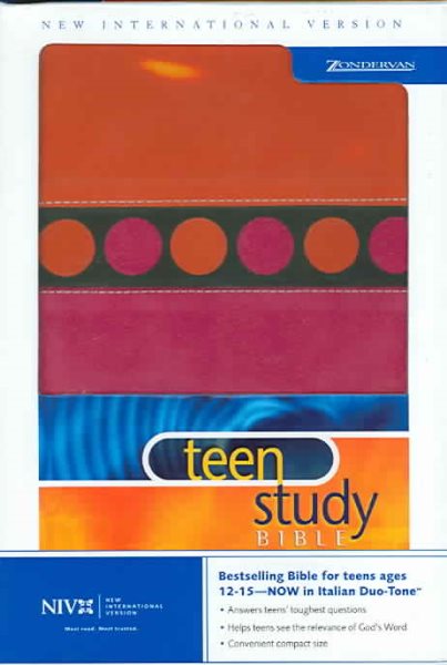 NIV Teen Study Bible, Revised (New International Version, Orange / Pink Italian Duo-Tone)