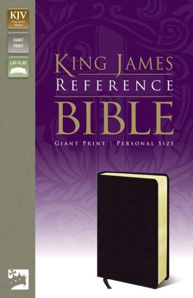 KJV, Reference Bible, Giant Print, Personal Size, Bonded Leather, Black, Red Letter Edition
