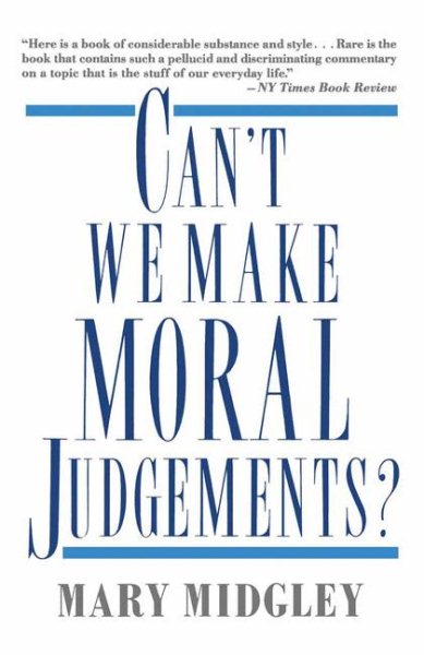 Can't We Make Moral Judgements cover