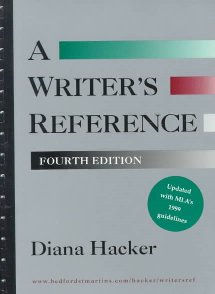 Writer's Reference (with 1999 MLA Update) cover