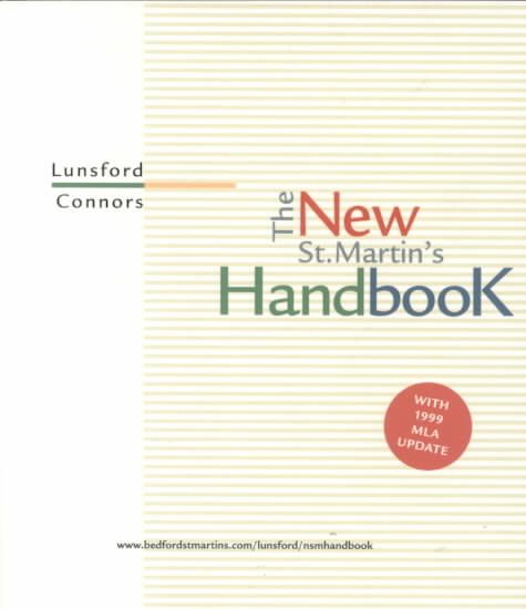 The New St. Martin's Handbook: With 1999 Mla Update cover