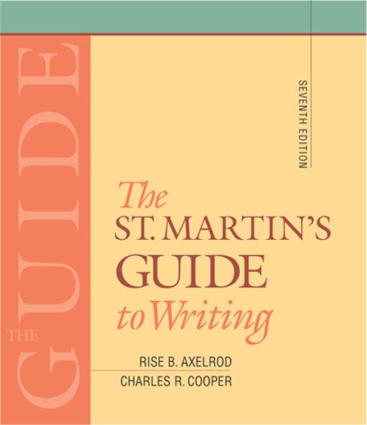 The St.Martin's Guide to Writing cover