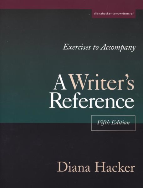 Exercises to Accompany A Writer's Reference: Large Trim Size cover