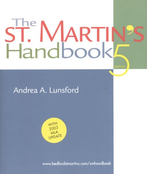 The St. Martin's Handbook: With 2003 MLA Update cover
