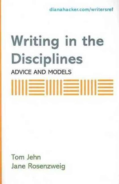 Writing in the Disciplines: Advice and Models: A Supplement to Accompany A Writer's Reference cover