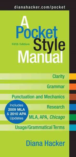 A Pocket Style Manual 5e with 2009 MLA cover