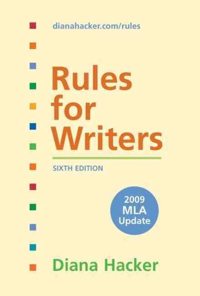 Rules for Writers with Tabs with 2009 MLA Update cover
