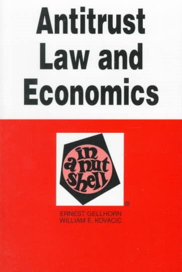 Antitrust Law and Economics in a Nutshell (Nutshell Series) cover