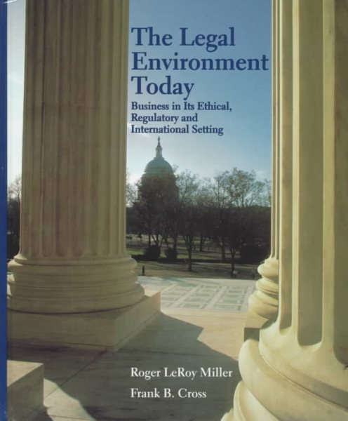 The Legal Environment Today cover