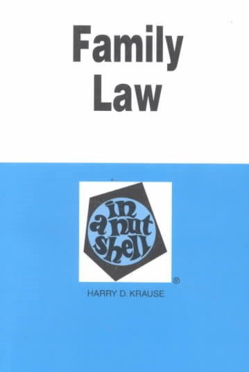 Family Law in a Nutshell (3rd ed) (Nutshell Series) cover