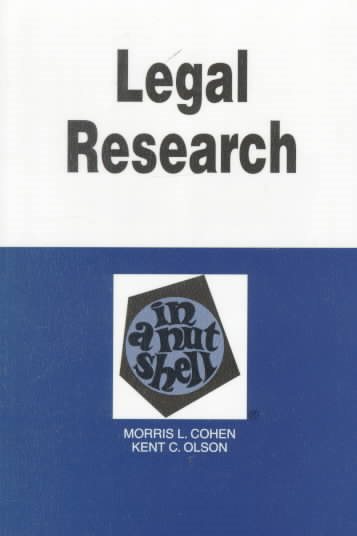 Legal Research in a Nutshell (Nutshell Series) cover