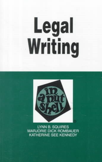 Legal Writing in a Nutshell (Nutshell Series) cover