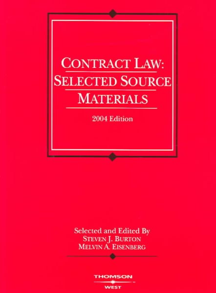 Contract Law: Selected Source Materials 2004 cover