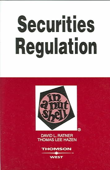Securities Regulation in a Nutshell (Nutshell Series) cover