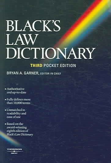 Black's Law Dictionary (Pocket), 3rd Edition cover