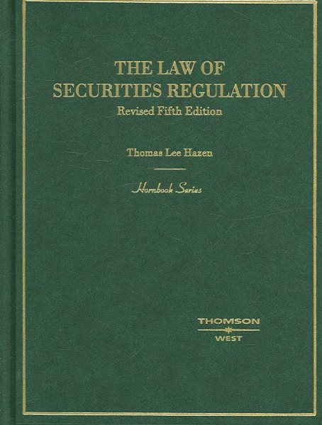 Hornbook on the Law of Securities Regulation cover