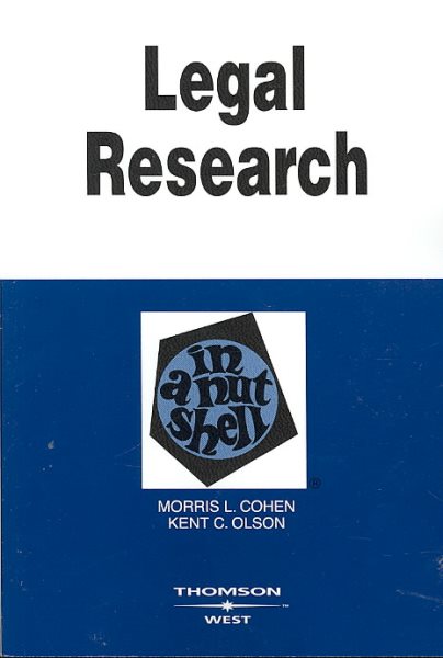 Legal Research in a Nutshell (Nutshell Series) cover