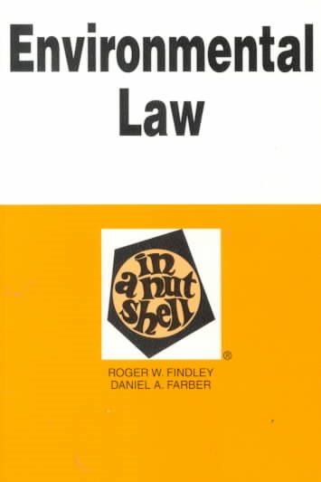 Environmental Law in a Nutshell (Nutshell Series) cover