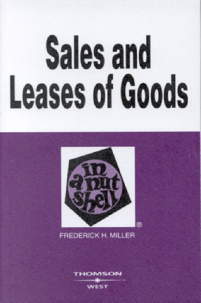 Sales and Leases of Goods in a Nutshell (Nutshells) cover