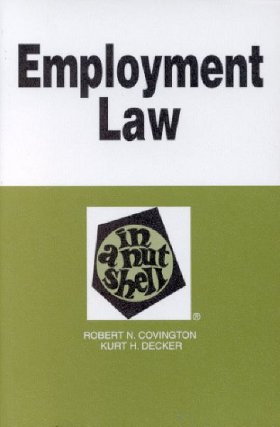 Employment Law in a Nutshell (In a Nutshell (West Publishing)) cover