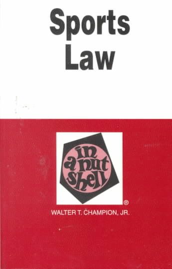 Sports Law in a Nutshell cover
