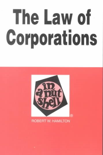 The Law of Corporations: In a Nutshell (In a Nutshell (West Publishing)) cover