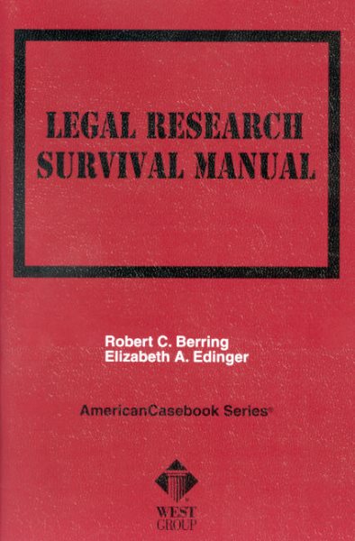 Legal Research Survival Manual (American Casebook Series) cover