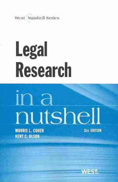 Legal Research in a Nutshell (Nutshells)