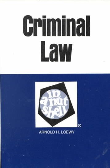 Criminal Law in a Nutshell (Nutshell Series) cover