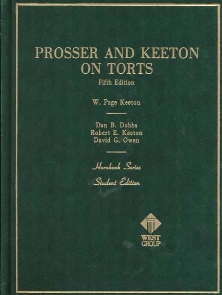 Prosser and Keeton on Torts, 5th Edition cover