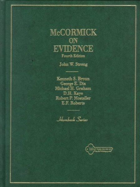 McCormick on Evidence (Hornbook Series) cover