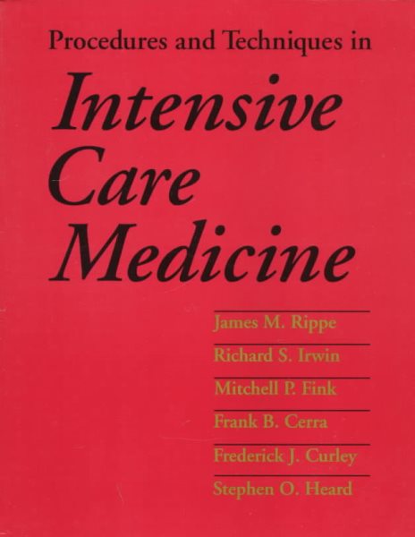 Procedures and Techniques in Intensive Care Medicine cover