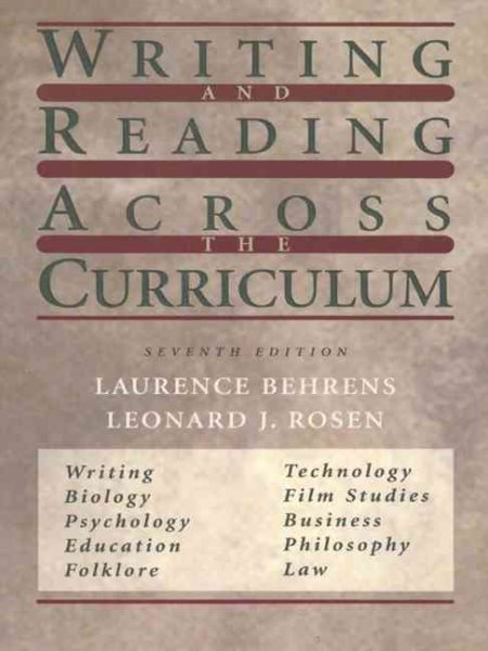 Writing and Reading Across the Curriculum (7th Edition) cover