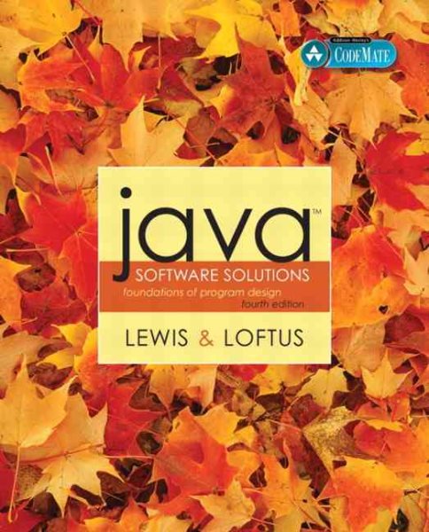 Java Software Solutions: Foundations of Program Design (4th Edition) (Addison-Wesley's Codemate) cover