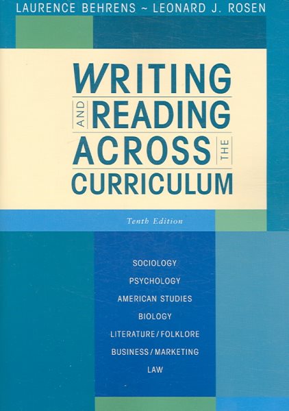 Writing and Reading Across the Curriculum (10th Edition) cover