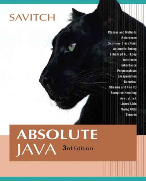 Absolute Java (3rd Edition) cover