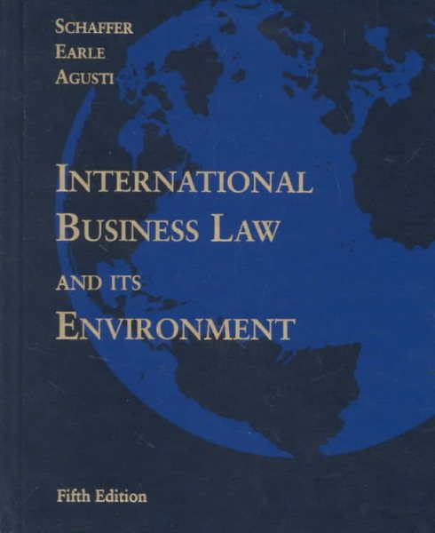 International Business Law and Its Environment cover