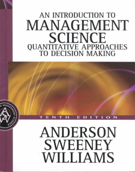 Introduction to Management Science: A Quantitative Approach to Decision Making with CD-ROM cover
